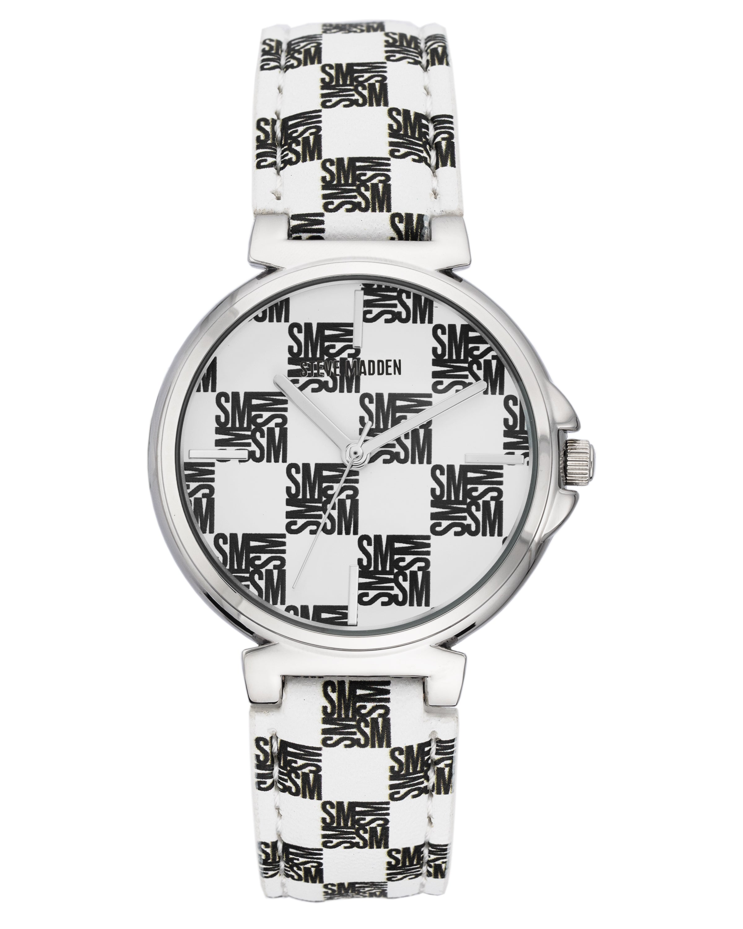 Block Logo Watch Black/White