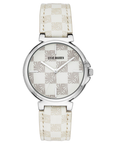 Block Logo Watch Cream