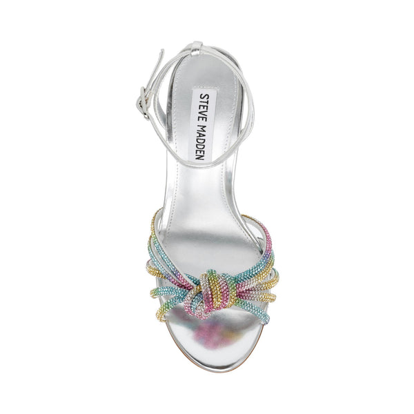 BEDAZZLE SILVER RAINBOW HEELS