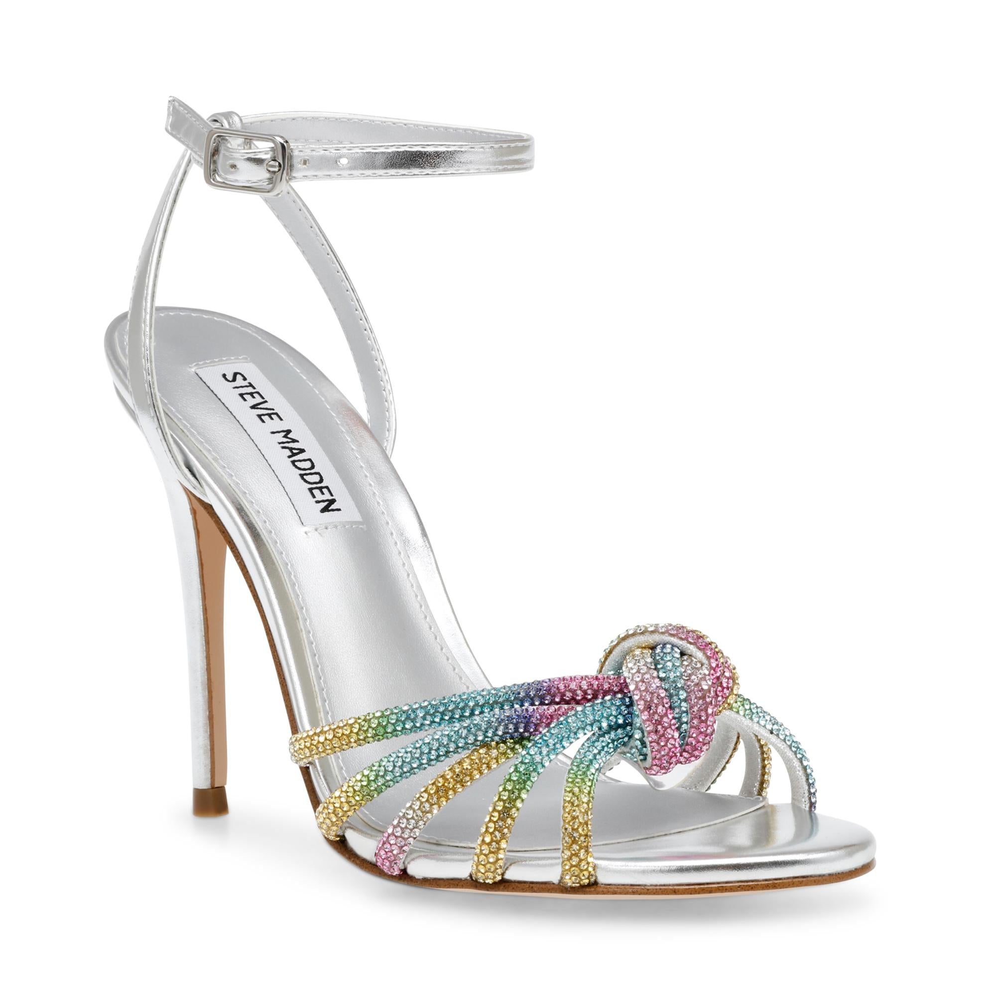 [SPECIAL PRICE T&CS APPLY] BEDAZZLE SILVER RAINBOW HEELS- Hover Image