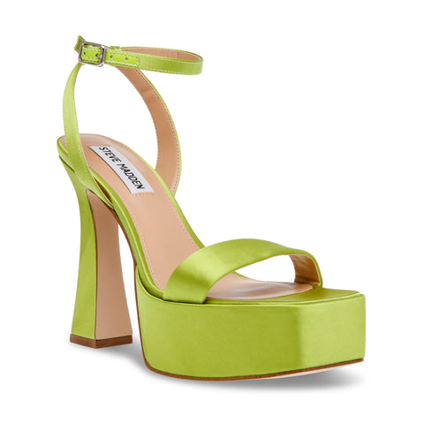 [SPECIAL PRICE] DISCORD LIME SATIN HEELS