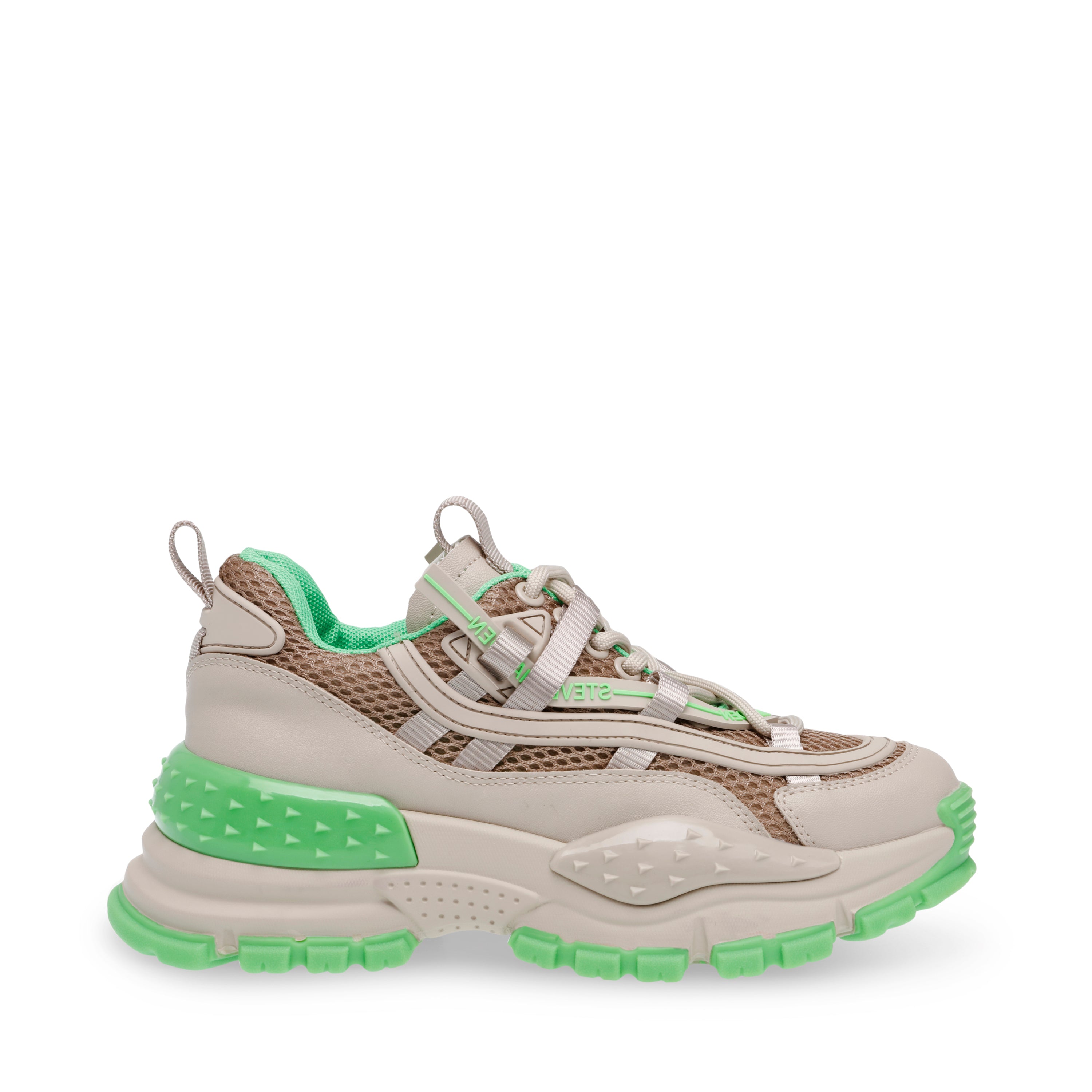 DRAGONFLY GREIGE/GREEN SNEAKERS