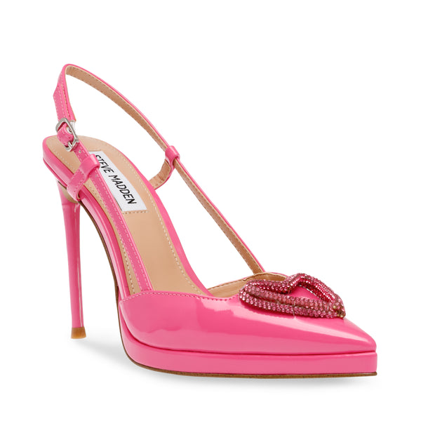 KIND-HEART PINK PATENT HEELS