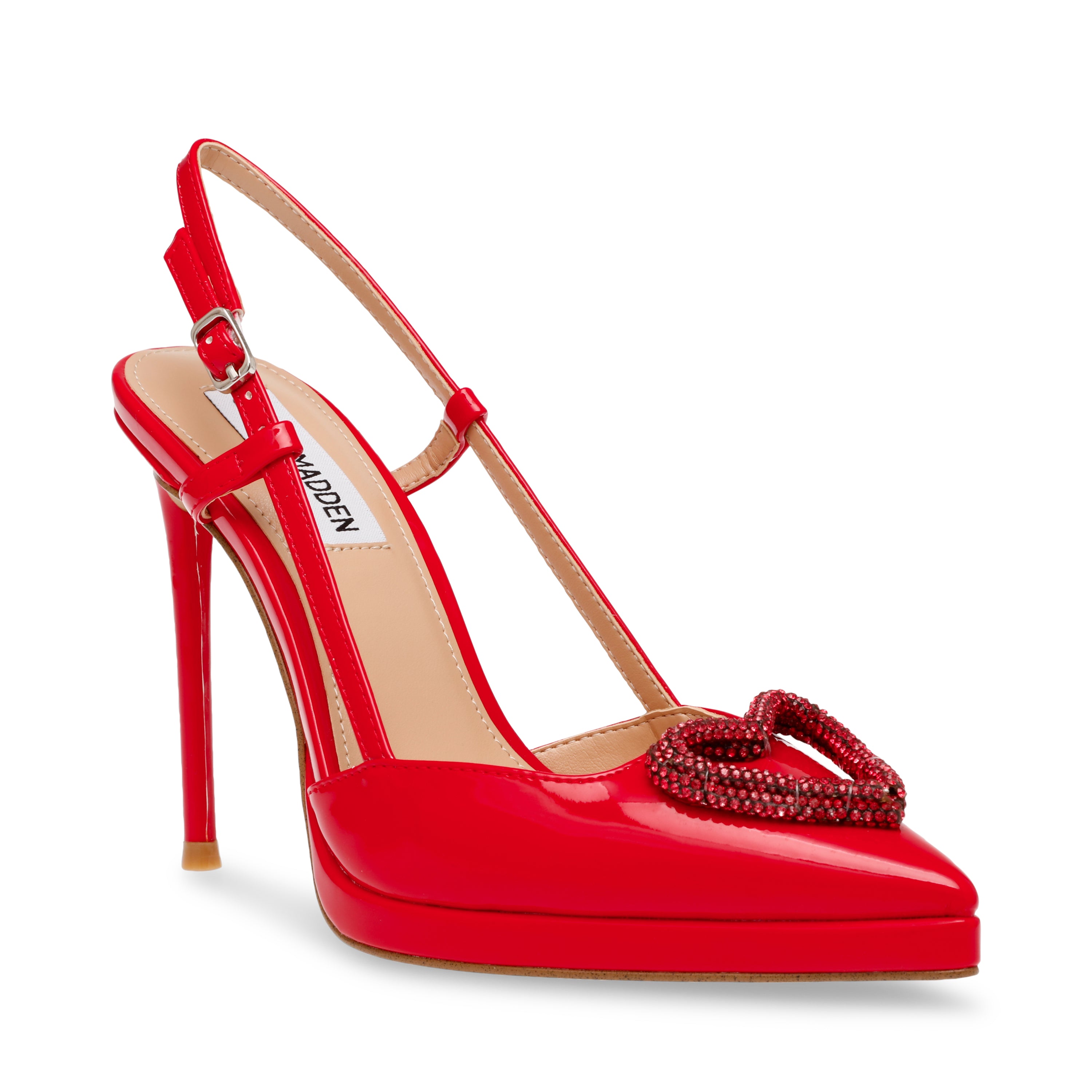 KIND-HEART RED PATENT HEELS- Hover Image