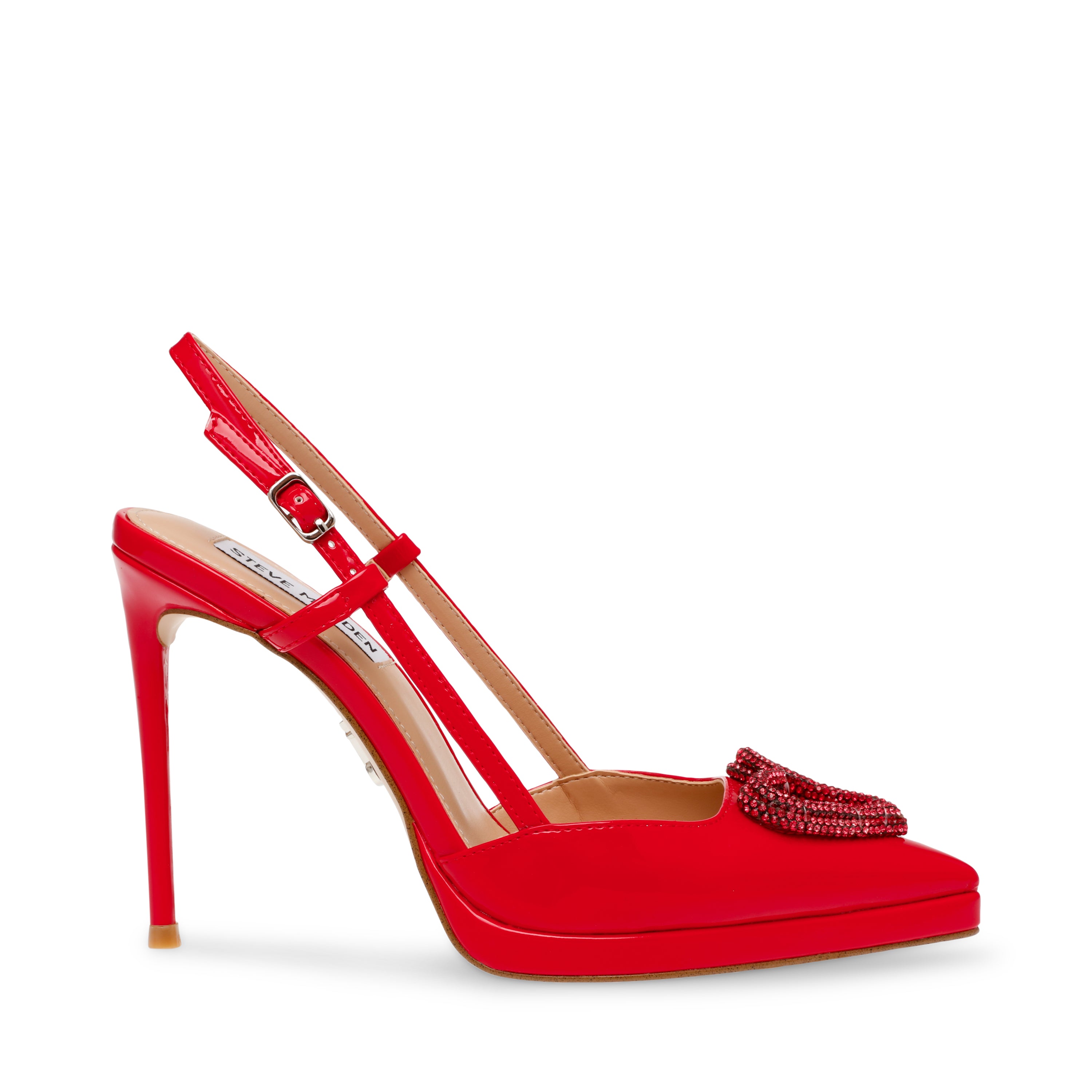 KIND-HEART RED PATENT HEELS