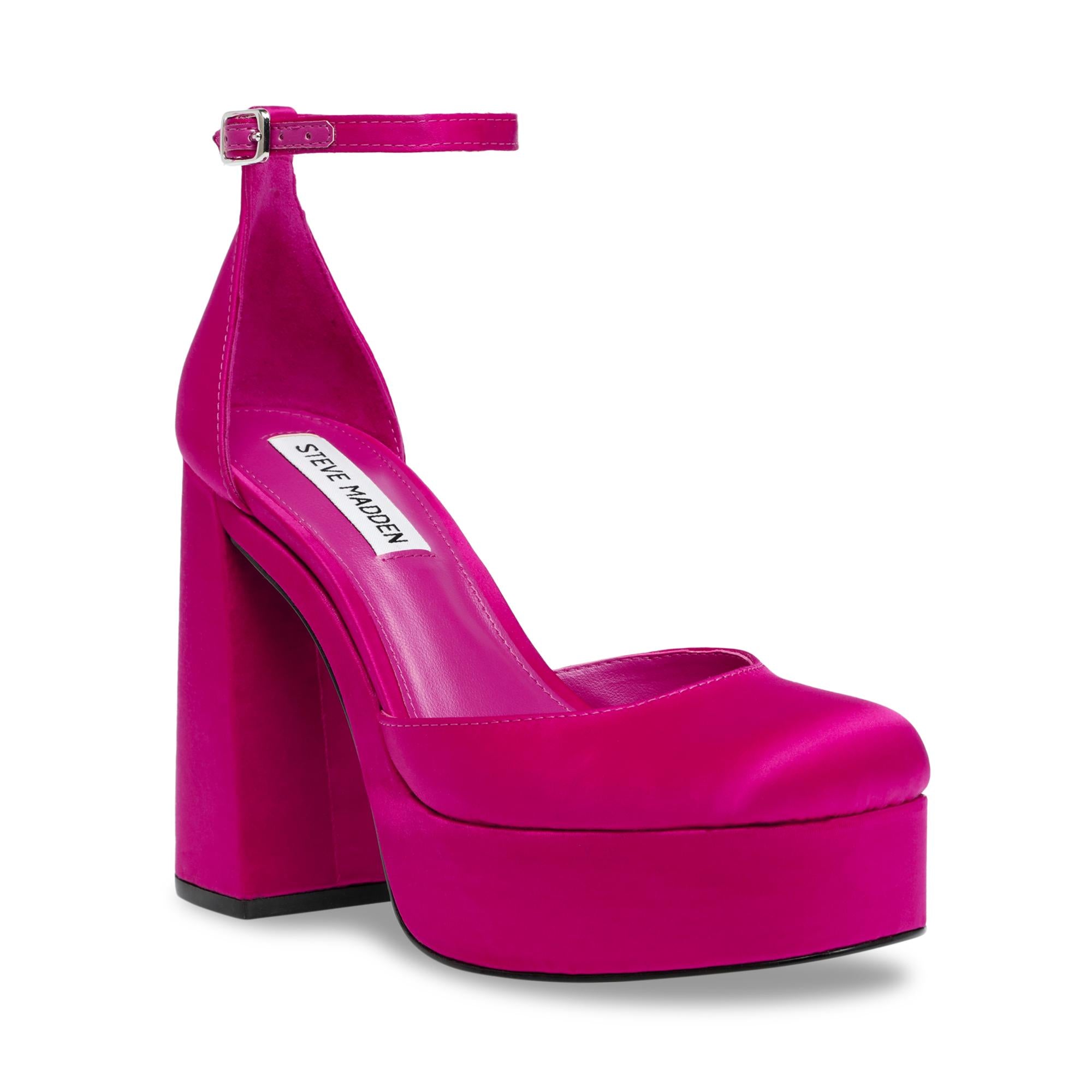 [SPECIAL PRICE] LONDYN FUCHSIA SATIN HEELS- Hover Image