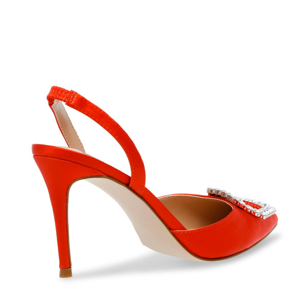 LUCENT RED SATIN HEELS